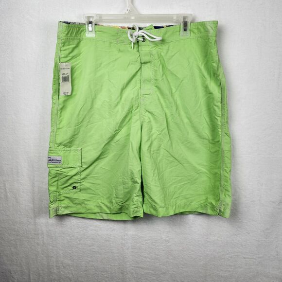 Polo Ralph Lauren Board Shorts Mens L Lime Green Distressed Wash Swim Trunks - Picture 1 of 14